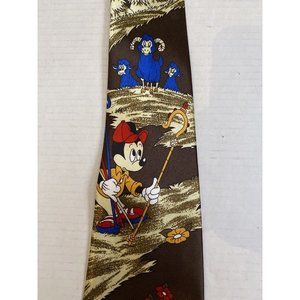 Vintage New Old Mickey Mouse Neck Tie Made In Italy 100% Silk